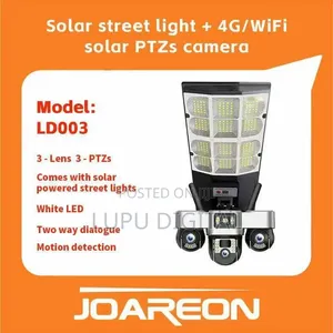 LD003 Solar Streetlight + 3 Lens PTZ Camera
