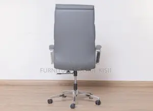 Executive Gray Swivel Office Chair