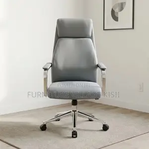 Executive Gray Swivel Office Chair