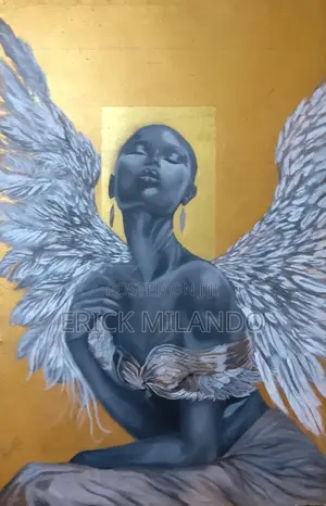 Acrylic Golden Abstract Painting