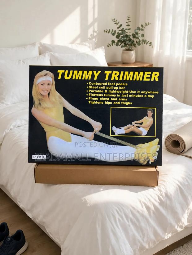 Tummy Trimmer Exerciser - Steel Coil - Flatten Tummy Hips Thighs New
