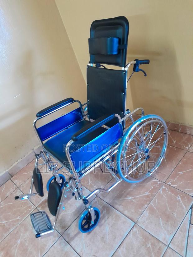 Reclining Commode Wheelchair - thumbnail 3