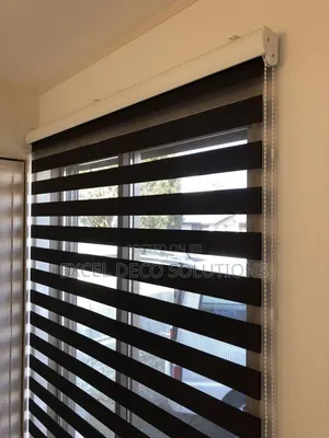 Stylish Zebra Blinds for Dining Room Windows