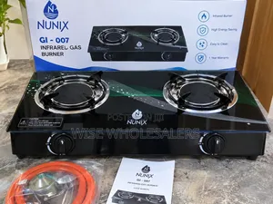 Nunix GI-007 Double Burner Infrared Gas Stove – Glass Top