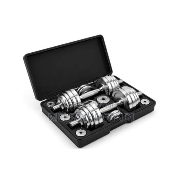 15kg Chrome Dumbbells Set With Storage Case - main view