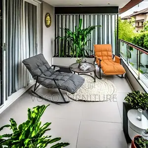 Rocking Chair; Modern Upholstered Rocking Chair With Padded Armrests