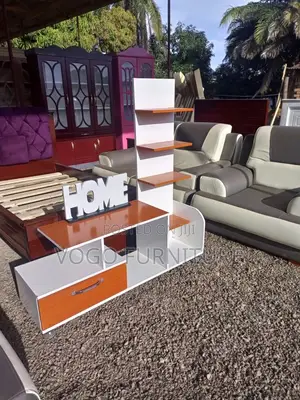 TV Stand; Modern TV Stand With Open Side Storage Shelves
