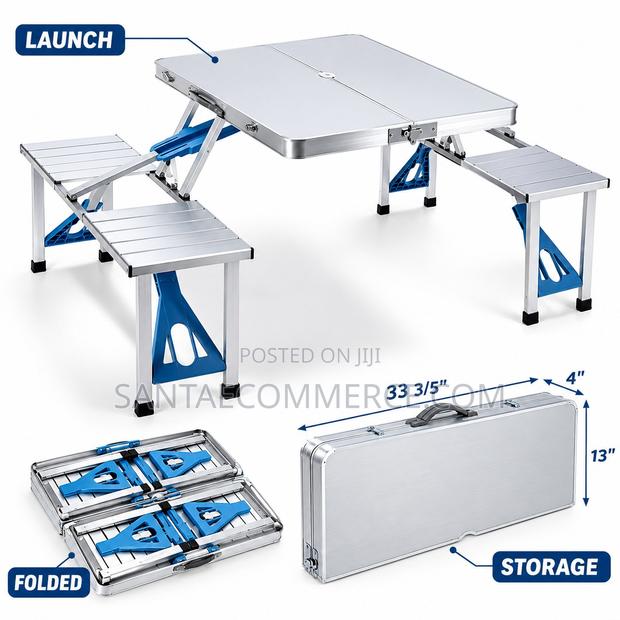 Portable Folding Camping Table With 4 Seats - main view