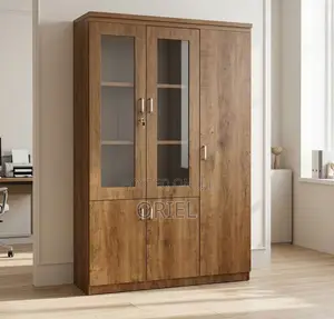 Office Cabinet : Wooden 3-Door Corporate Files Cabinet
