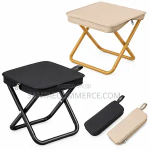Portable Foldable Camping Stool With Storage Bag