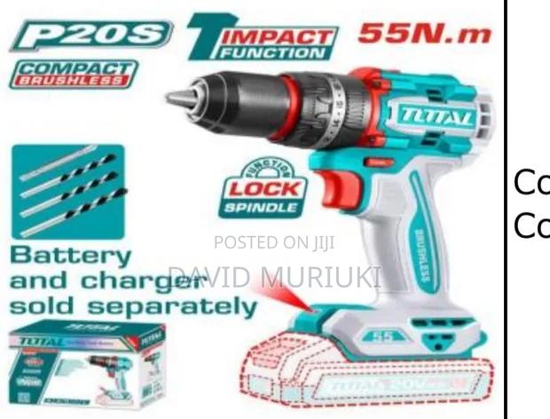 Total Brushless 55Nm Cordless Drill
