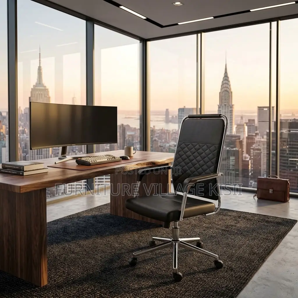 High-Back Executive Office Leather Chair