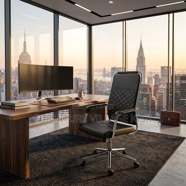 High-Back Executive Office Leather Chair - thumbnail 12