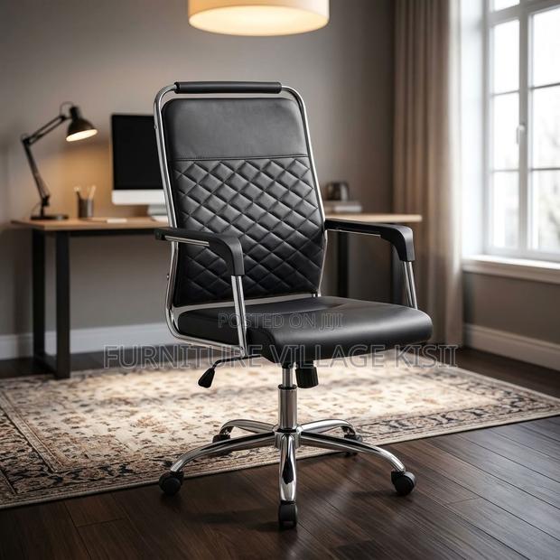 High-Back Executive Office Leather Chair - thumbnail 11