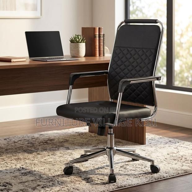 High-Back Executive Office Leather Chair - thumbnail 13