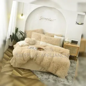 Complete Fluffy Duvet Set With 4 Pillowcases