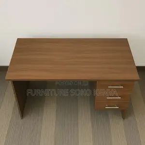 Office Desk : 0.9M Walnut-Finish Home Office Study Desk