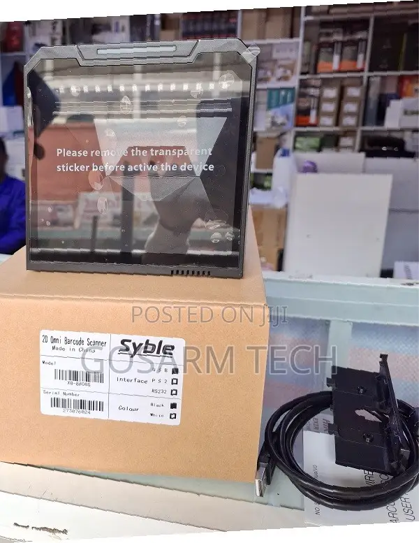 XB-8808G POS Equipment–Omnidirectional Desktop Barcode QR Code Scanner