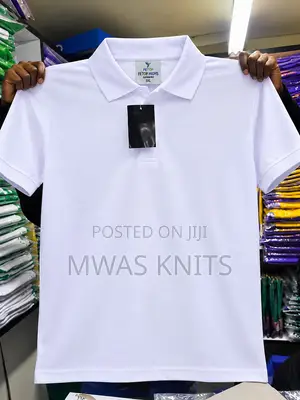 White Plain Polo T Shirt Cotton Fashion