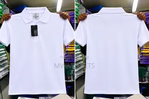 White Plain Polo T Shirt Cotton Fashion