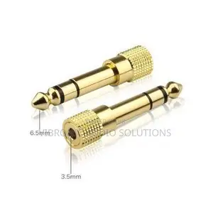 6.5mm to 3.5mm Audio Mic Adapter Plug Gold Plated