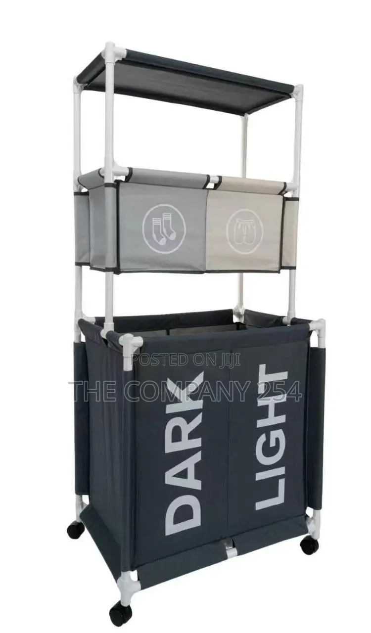 3 Tier Rolling Laundry Hamper