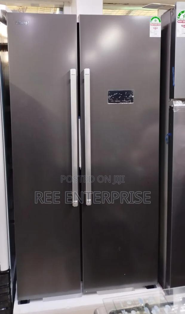 443 Litres Solstar Side by Side Nofrost Silver Refrigerator - thumbnail 2