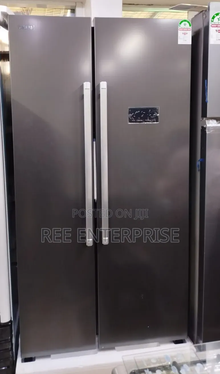 443 Litres Solstar Side by Side Nofrost Silver Refrigerator