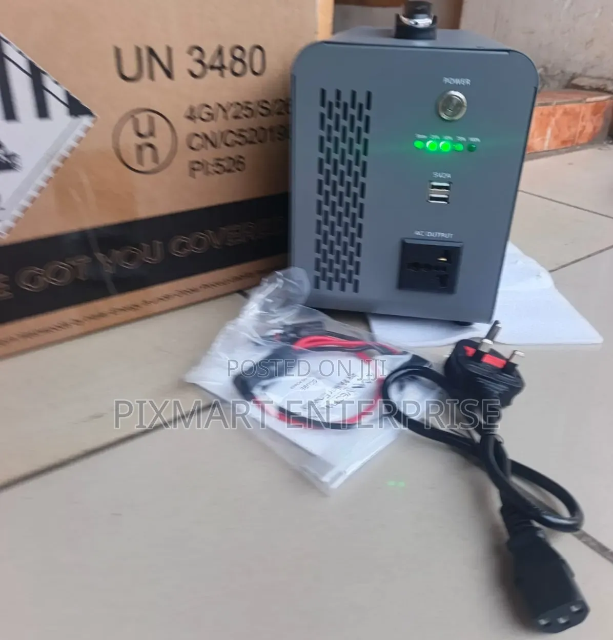Lithium Battery Power Supply With AC Outlet and USB Ports