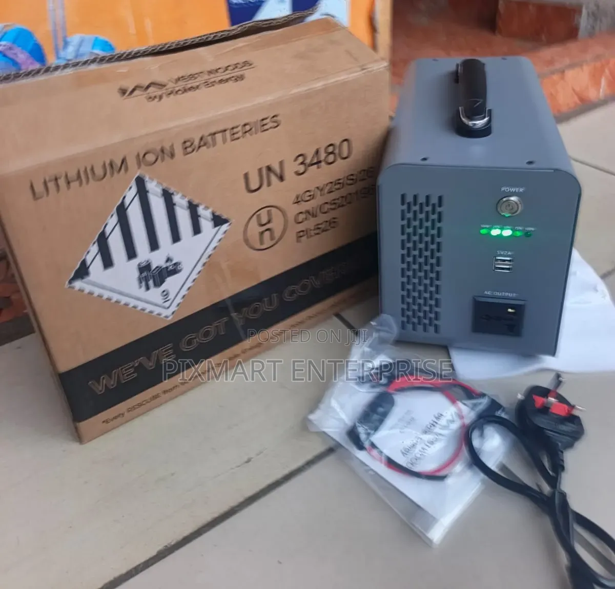 Lithium Battery Power Supply With AC Outlet and USB Ports