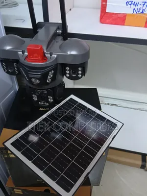 Solar Powered Triple Lens CCTV Camera for Outdoor Monitoring