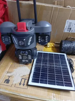 Triple Lens Solar CCTV Camera for Wide Area Surveillance