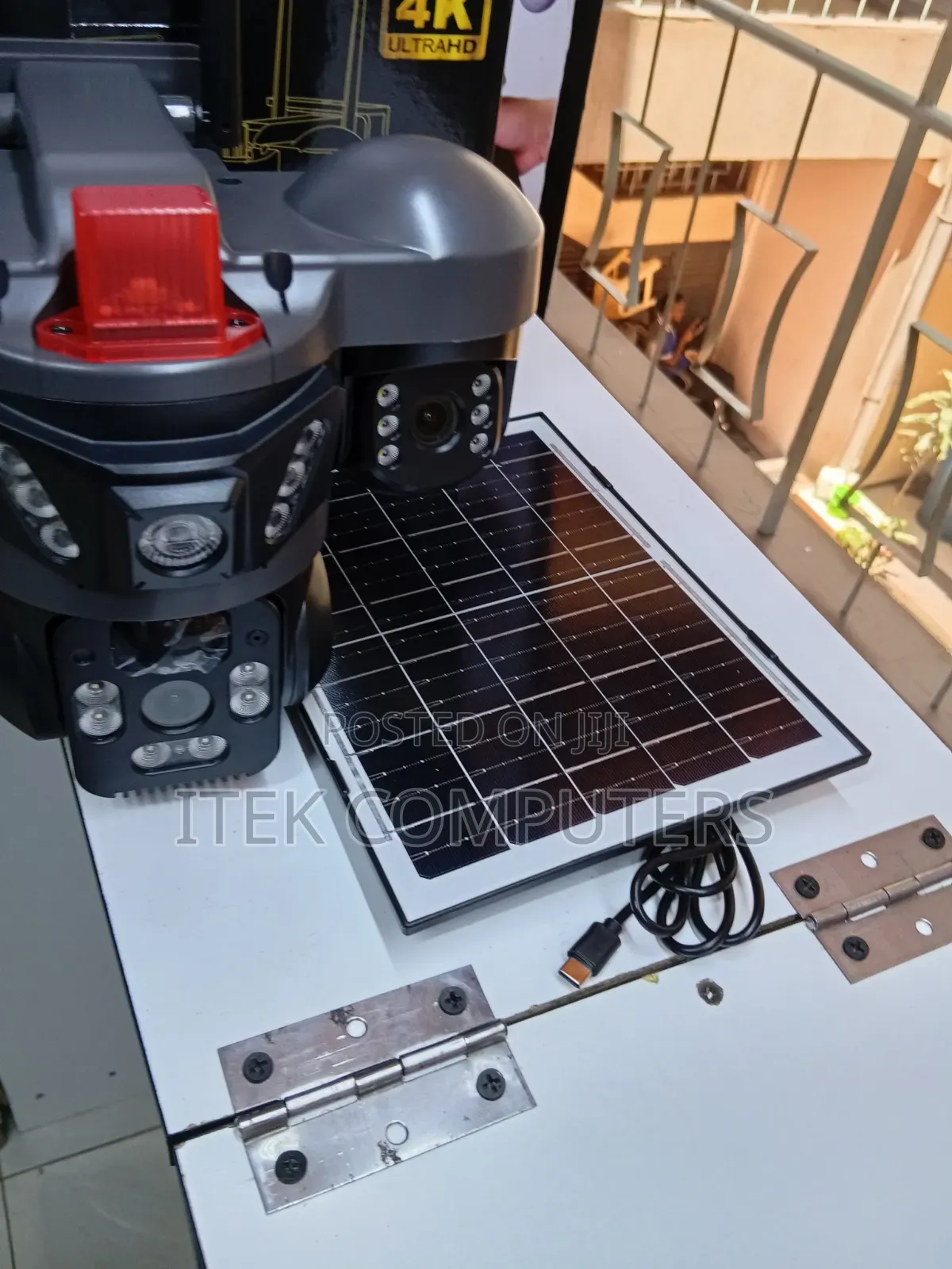 Solar Powered Triple Lens CCTV for Construction Site Security
