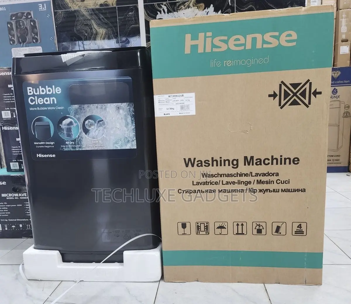 Hisense Washing Machine 9kg Top Load Fully Automatic