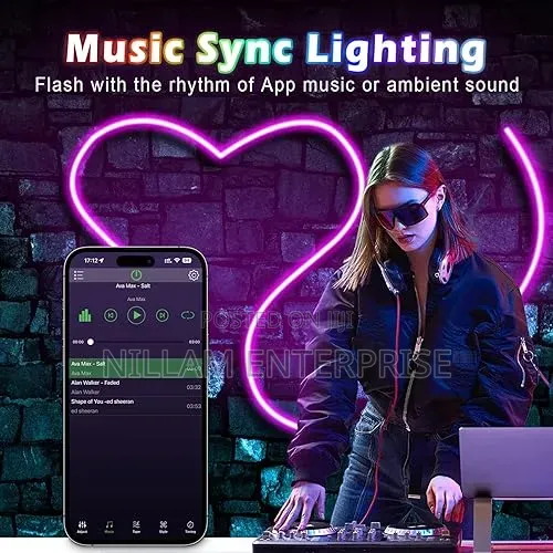 5M RGB LED Neon Rope Light With Remote Control