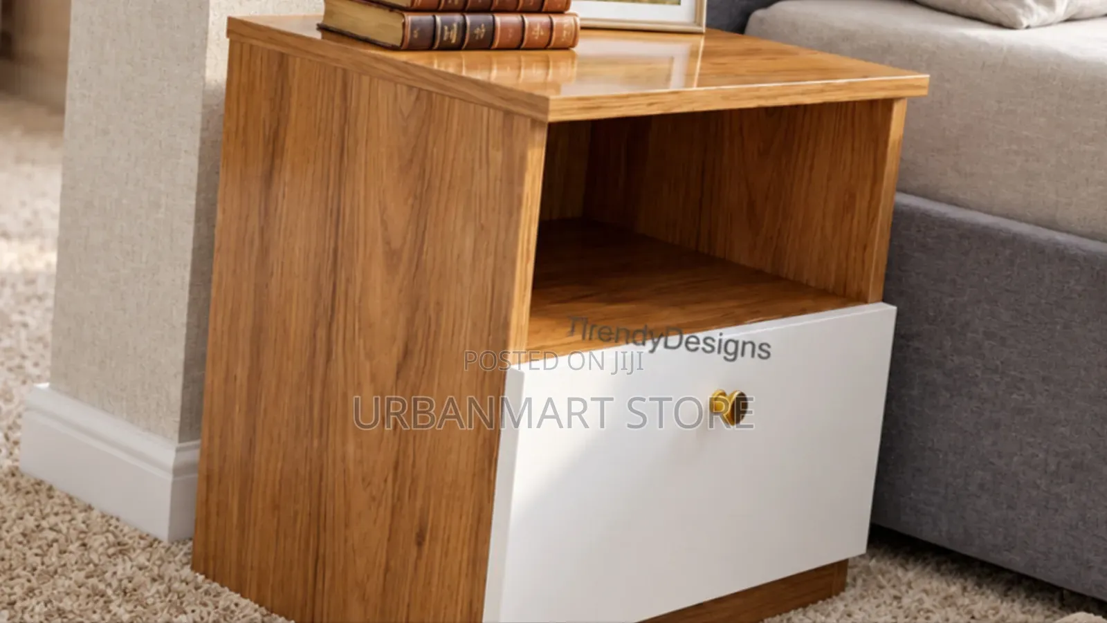 Sparrow Bedside Drawers Brown and White