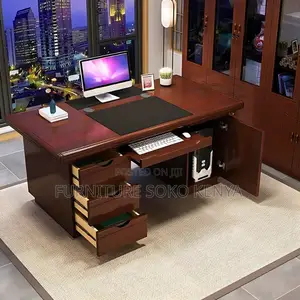 Office Desk : 1.4M Wooden Executive Office Desk