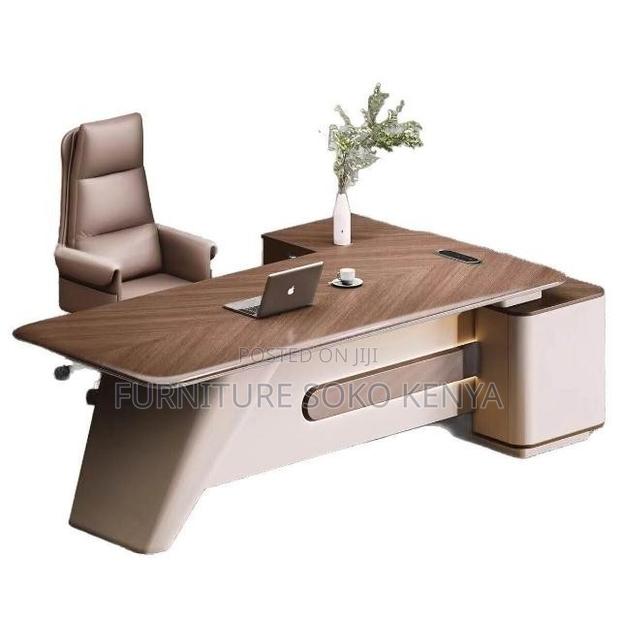 Office Desk : 180cm L-Shaped Executive Office Desk - thumbnail 2