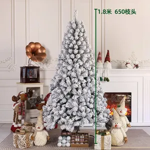 Snow Flocked Artificial Christmas Tree for Home Office 1.2 M