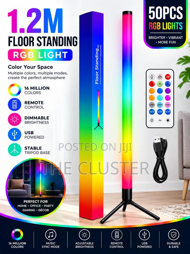 1.2M Floor Standing RGB Lights - thumbnail 2