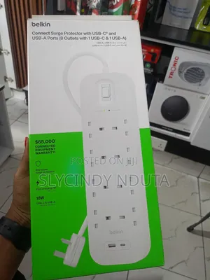 Belkin Connect Surge Protector 8 Outlets With 1 USB-C & 1 USB-A