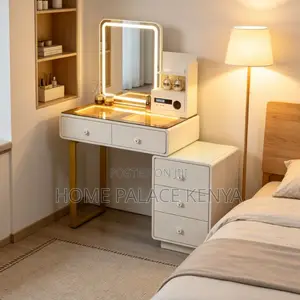 Dressing Table; Stylish Dressing Table With Storage Drawers and Mirror