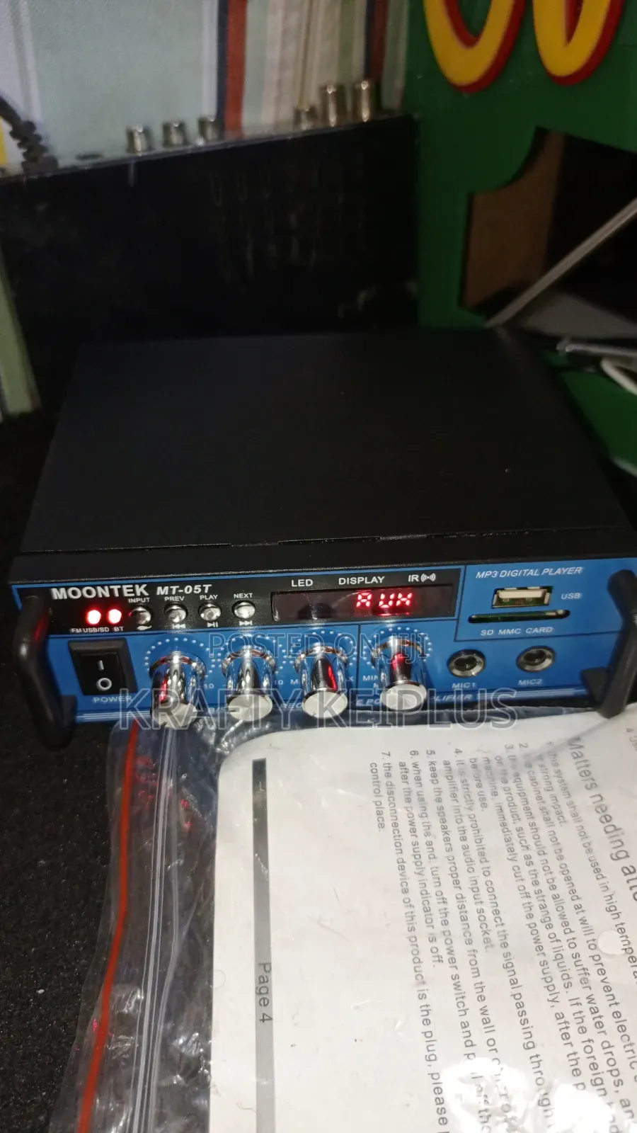 Moontek Stereo Hi-Fi Amplifier Bluetooth