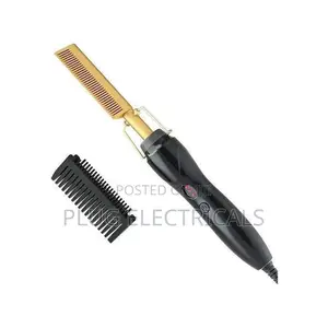 Golden Electric Hot Comb Hair Straightener – Professional