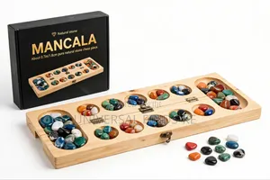 Mancala Board Game Classic Wooden Bead Strategy Game for Family Fun