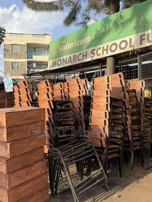 Brown Varnished School Chairs