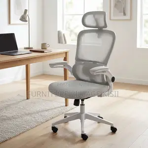 Modern White Managerial Office Chair