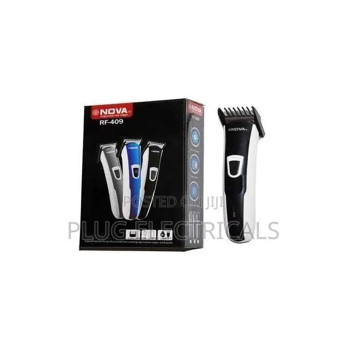 Nova Rechargeable Hair and Beard Trimmer - White & Black