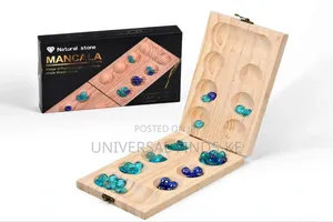 Classic Mancala Strategy Game Board for Two Players Education Game