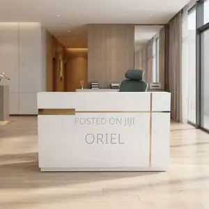 Office Desk : White Office Front Desk